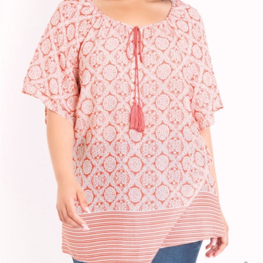 Avenue plus size boho blouse